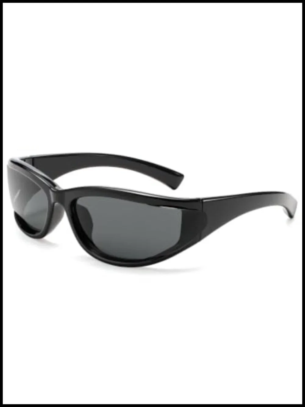 Y2K Wrap Around Sunglasses UV400 Shield Frame Full Coverage Oval